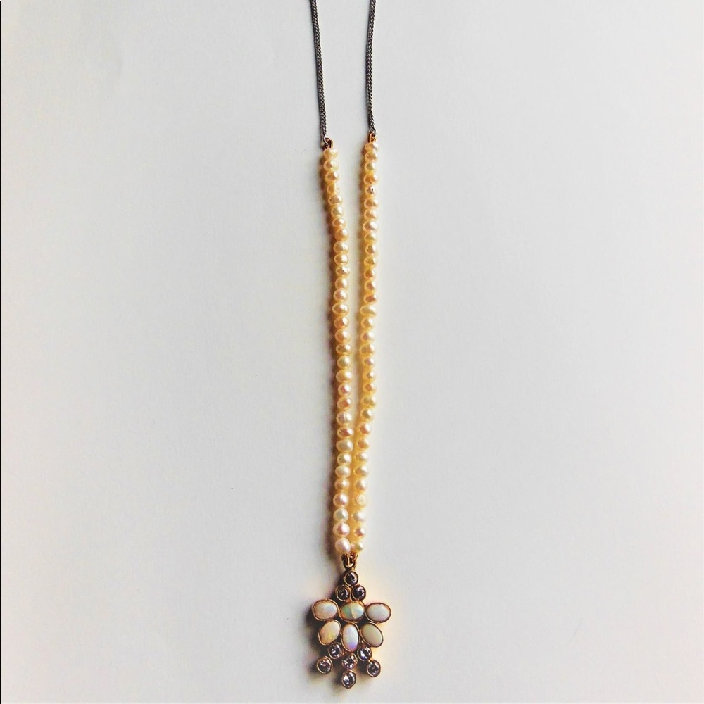 Opal and Pearl Necklace